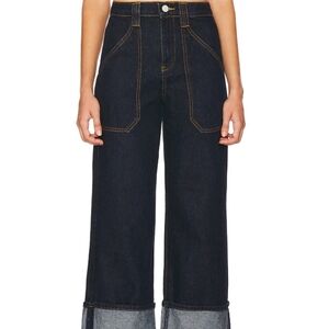 Blank NYC Dark Blue Cuffed Flare Jeans